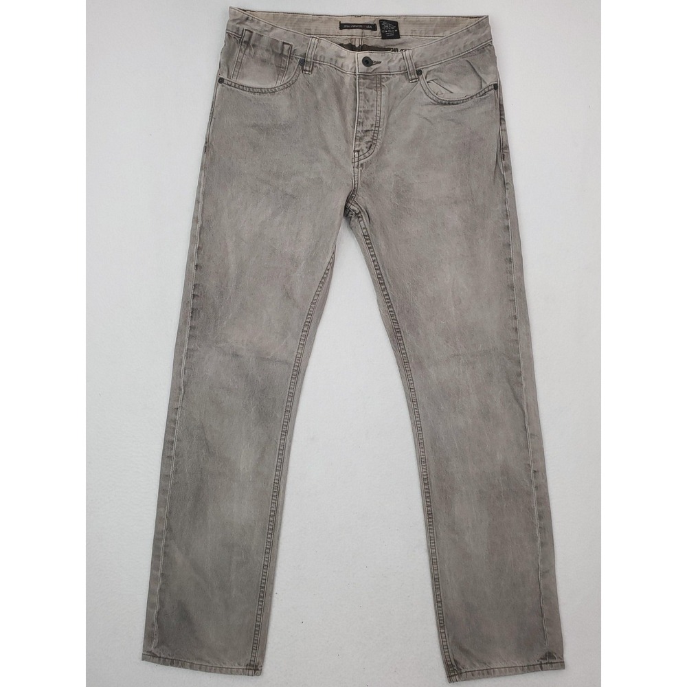 John Varvatos Jeans Mens 34x32‎ Light Gray Slim Straight Denim Pants